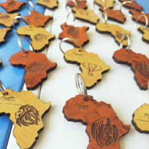 Wooden Engraved Country Map Key Holder