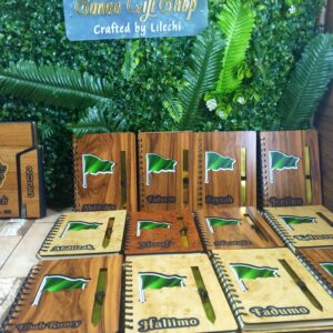 Corporate branded B6 Wooden Cover Notebook